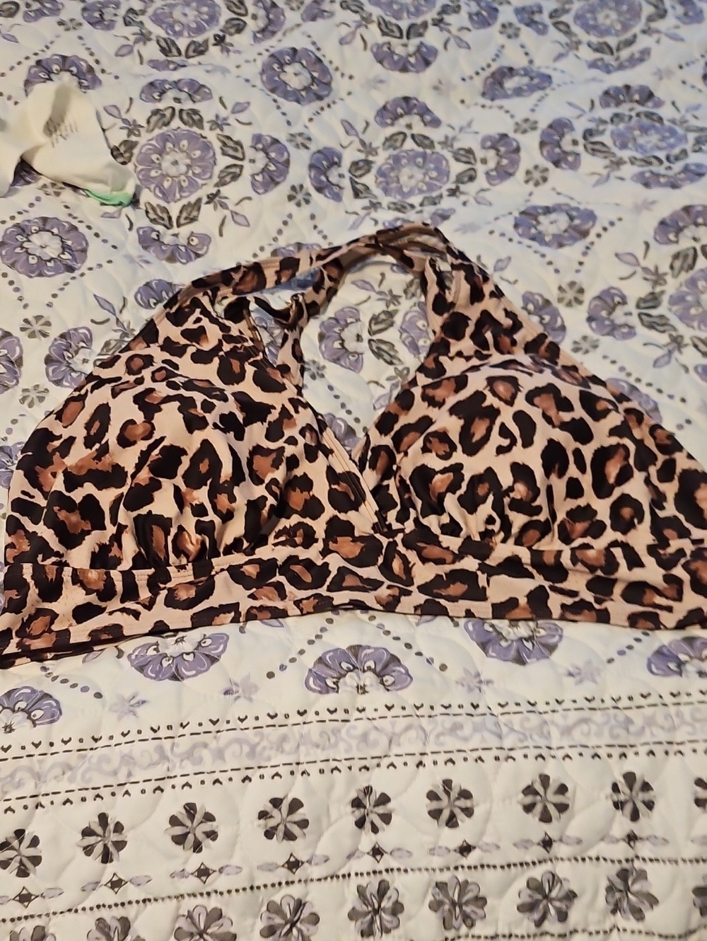 Leopard Print Bikini Top
